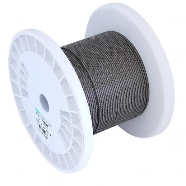 ニッサチェイン 透明コーティングワイヤロープ2.0mm×100m1巻 R-SY20V-CLEAR