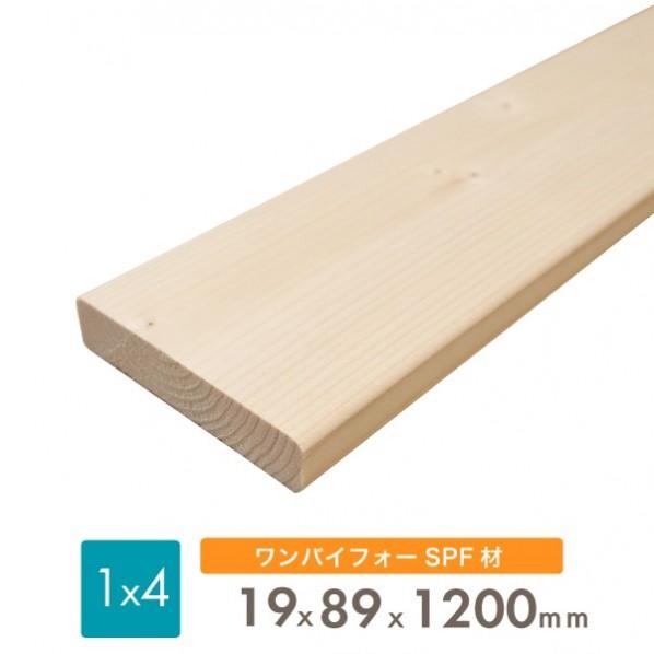 織田商事 SPF材 1x4(ワンバイフォー材)1本 19x89x1200(mm) : DIY