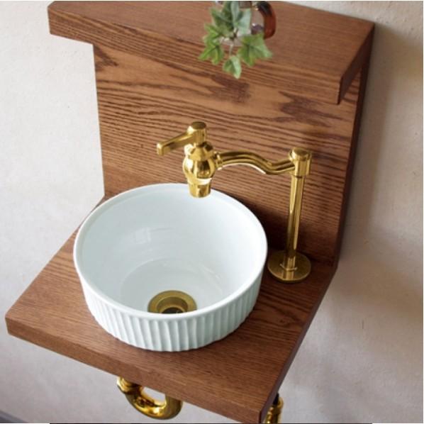 オンリーワンクラブ 単水栓 立豆栓(セラミックカートリッジ) ブラス