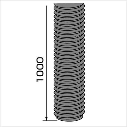 大里 全ねじ 黒亜鉛色 W3／8X1000 ID-352 : DIY FACTORY ONLINE SHOP