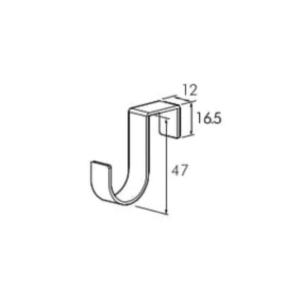 DIY-ID 亜鉛黒 1X4に引っ掛けるフック 黒 S ID-035｜diy-tool｜02