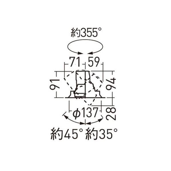 輝く高品質な Panasonic(パナソニック) ユニバーサルダウンライト φ125 200形 中角 ホワイト 温白色 NNN64811W 1台