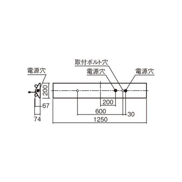 Panasonic(パナソニック)　非常用照明器具　3800lm　昼白色　1台　2灯用　富士型　NNFG42001TLE9