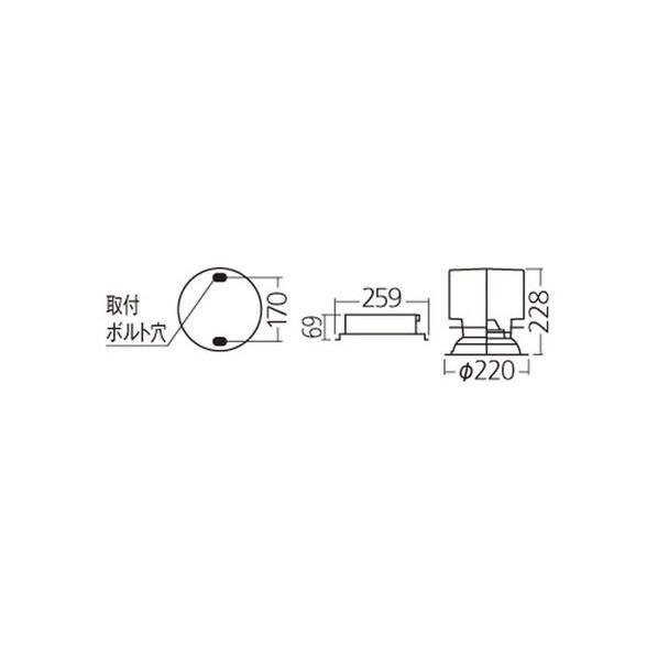 Panasonic(パナソニック)　LEDダウンライト　本体　銀色鏡面反射板　φ200　2000形　白色　拡散　NDN97861SK　1台