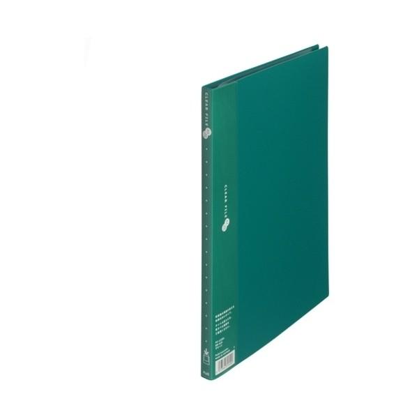 プラス クリアーファイル20P FC-122EL A4S 緑 815836 FC-122EL GR(10) 10冊 | ブランド登録なし