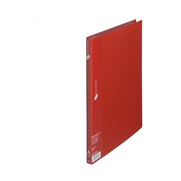 プラス クリアーファイル20P FC-122EL A4S 赤 815835 FC-122EL RD(10) 10冊 | ブランド登録なし