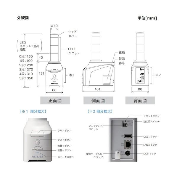 パトライト ネットワーク制御信号灯 NHBシリーズ NHB Φ40_4