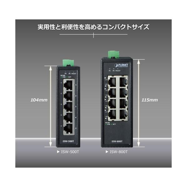 ＰＬＡＮＥＴ　ＴｅｃｈｎｏｌｏｇｙＣｏｒｐｏｒａｔｉｏｎ コンパクトイーサネットスイッチ 産業用8ポート100TX ISW-800T