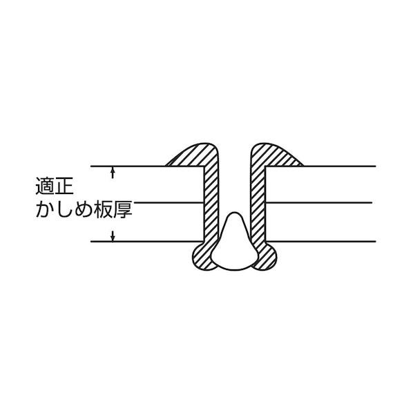 ブラインドリベットアルミニウム／ステンレス５−１０（１０００本入） 143 x 98 x 175 mm NTA5-10 1000本 【ポップナットローレットタイプスモールフランジ】