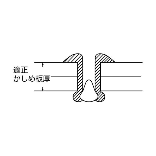 ブラインドリベットアルミニウム／ステンレス８−４（５００本入） 167 x 123 x 192 mm NTA8-4 【ＴＤＦＳ】 500本