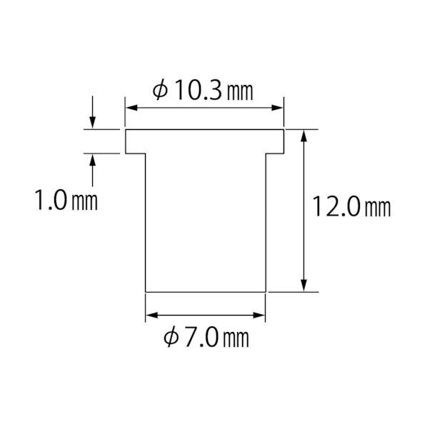 ナットＤタイプスティール５−１．５（１０００個入） 184 x 97 x 92 mm NSD515M 【ガタ】 1000個