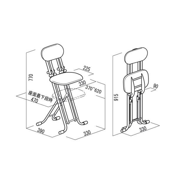 ※法人専用品※ルネセイコウ ニューベストホビーチェア オレンシ゛/ミルキ-ホワイト W-300W | ルネセイコウ | 01