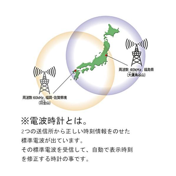 リズム リズム 電波 壁掛け時計 暗所自動点灯機能付き 連続秒針 ブラウン φ332x51 8MY532SR06の画像