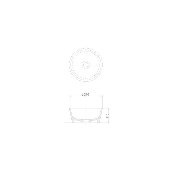 リラインス 置き型手洗器 淡黄 φ270×H115 LSM6-TA_1