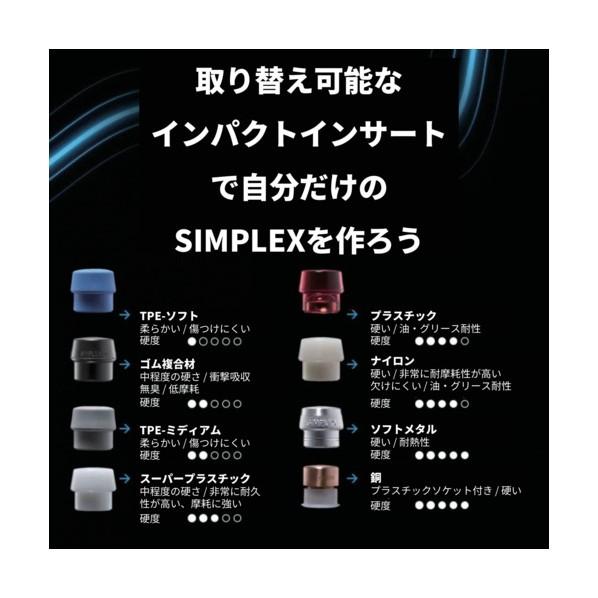 ロームヘルド・ハルダー SIMPLEXハンマー ゴム複合材・ソフトメタル（シルバー）強化鋳鉄製ハウジングとグラスファイバー製ハンドル径80mm 全長490mm 3729.080_5