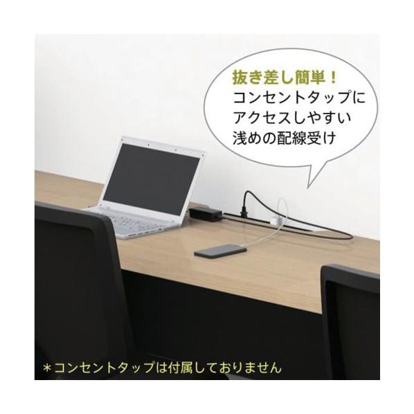 アール・エフ・ヤマカワ ソリード フリーアドレス用ハーフデスク W1000×D600mm ホワイト×ホワイト脚 RFTFH-1060WH-WLの画像