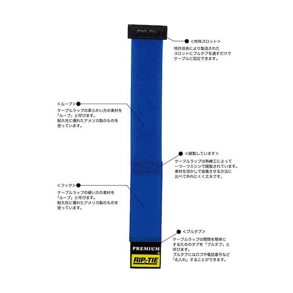RIP-TIE リップロックケーブルラップ 25．4mmX241．3mm 100本入 紫 紫 RLH-095-100-V 100本_1