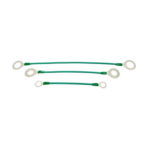 プロスパー洸洋 被覆付アースボンド R5.5 M20×200L 端子保護キャップ付(緑) EBC-R5.5-20-200-GR +10本の画像