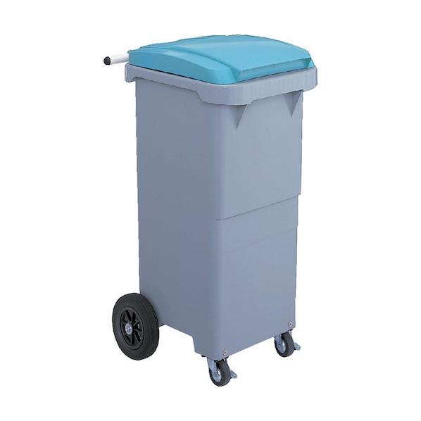 ※法人専用品※サンコー ゴミ箱 SCB110P 611000 110L グレー/ライトブルー 排水栓付 グレー/ライトブルー 110L 61100002GLBLS 1点_1