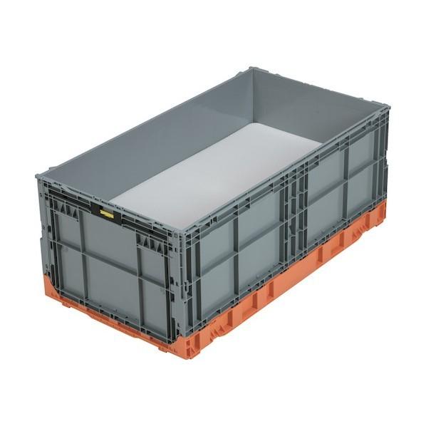 ※法人専用品※サンコー 折りたたみコンテナー 560360 オリコンEP210B ライトグレー/ライトグレー 56036000ORGL 1点_1