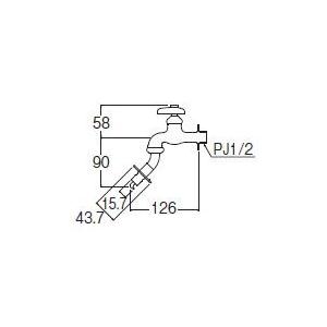 サンエイ 洗濯機用水栓 Y103TV-1-13 : DIY FACTORY ONLINE SHOP - 通販