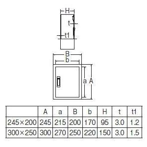 SANEI　カギ付散水栓ボックス(壁面用)　R81-2-300×250