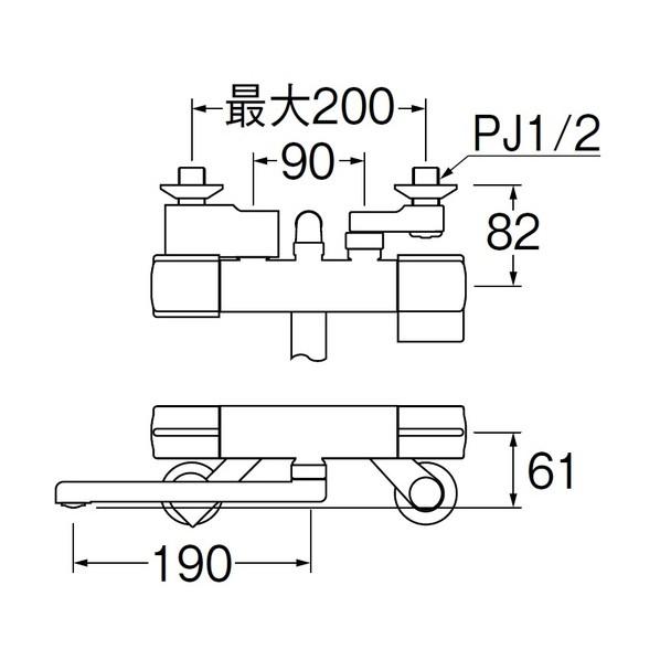 サンエイ SK18CK-S9L24サーモシャワー混合栓 寒冷地用 SK18CK-S9L24_1