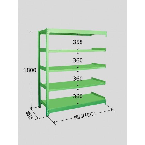 サカエ 中量棚B型(500kg 段・連結・高さ1800mm・5段タイプ) B-1365R