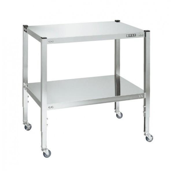 サカエ ステンレスフリーワゴン(高さ調整タイプ・SUS430) ステンレス STFW430A 1台