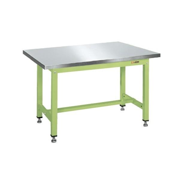サカエ 中量作業台 KVタイプ ステンレスカブセ天板 サカエグリーン KV-693PCSU4 1台