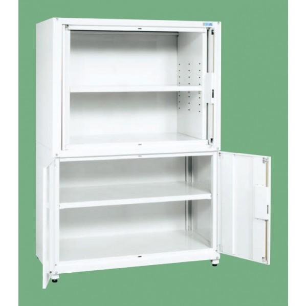 サカエ 保管システム 前扉横収納式 パールホワイト PNH-MR12W