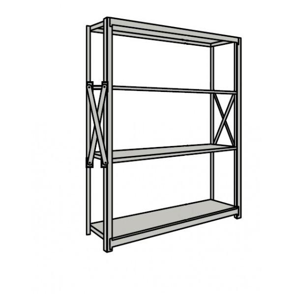 サカエ 重量棚NR型(1000kg/段・単体・高さ2110mm・4段タイプ) NR-2554