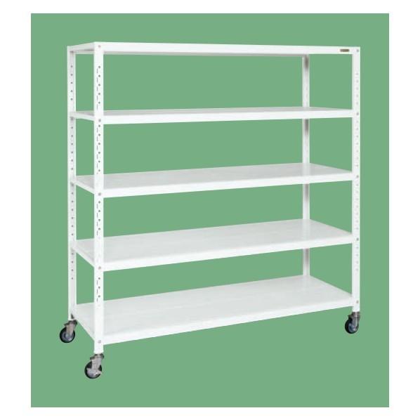 サカエ サカエキャスターラック パールホワイト 1000×550×1913 STN2-1018RW