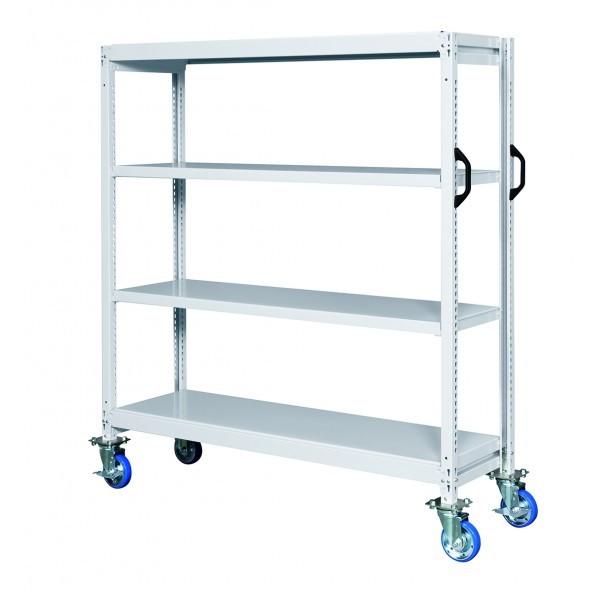 法人専用品※サカエ中軽量キャスターラック1200×450×1680mmホワイト