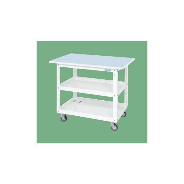 ※法人専用品※サカエ ニューCSスーパーワゴン 抗菌・抗ウイルス天板付 750×500×900 パステルブルー CSWA-608VBJNUW 1台