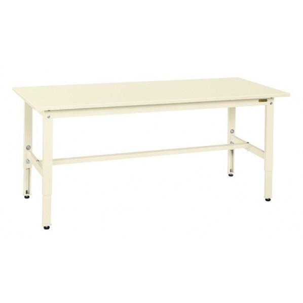※法人専用品※サカエ 軽量高さ調整作業台 TKSタイプ W900×D750×H740〜940mm アイボリー TKS-097SI 1台