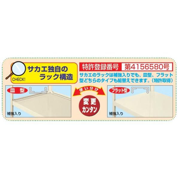 サカエスーパーキャスターラック(間口1500/ゴム車/直進安定金具無)W1500×D600×H1323アイボリーSPR-1223MURIの画像