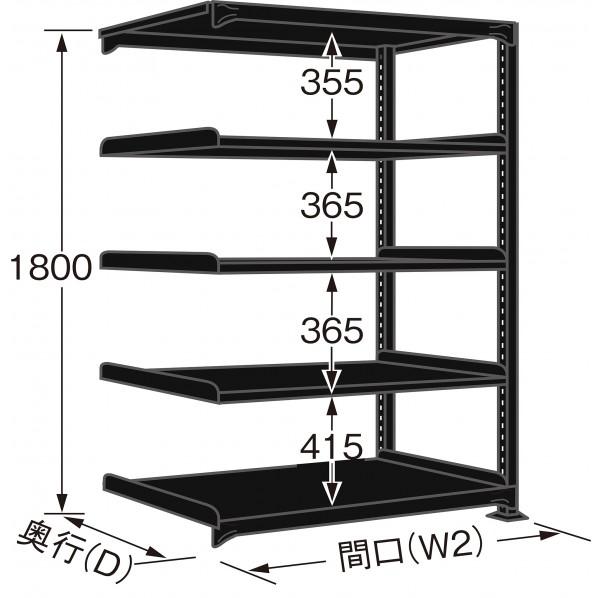 サカエラークラック（ブラック/150kg/高さ1800/連結）RLK-1115R_1
