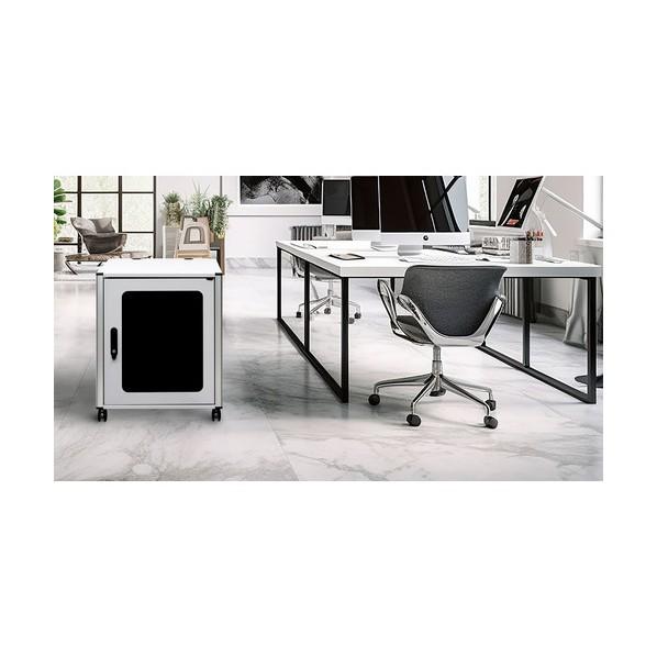 摂津金属工業 小型防音ラック W600xH723xD1098 ブラック色 ブラック SOSP-12U60A0N1_1