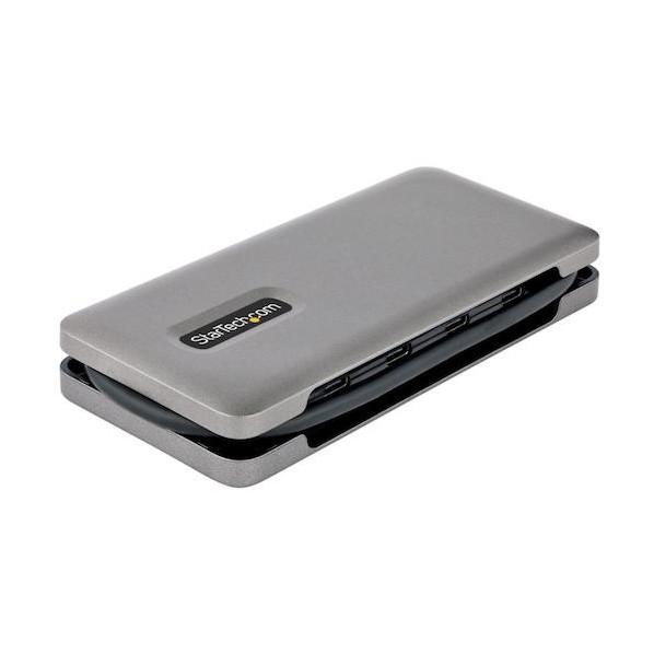 STARTEC.COM社 USBハブ/Type-C/4ポート Type-C/100W USB PD/バスパワー/25cm 巻き取り式ケーブル HB31_3