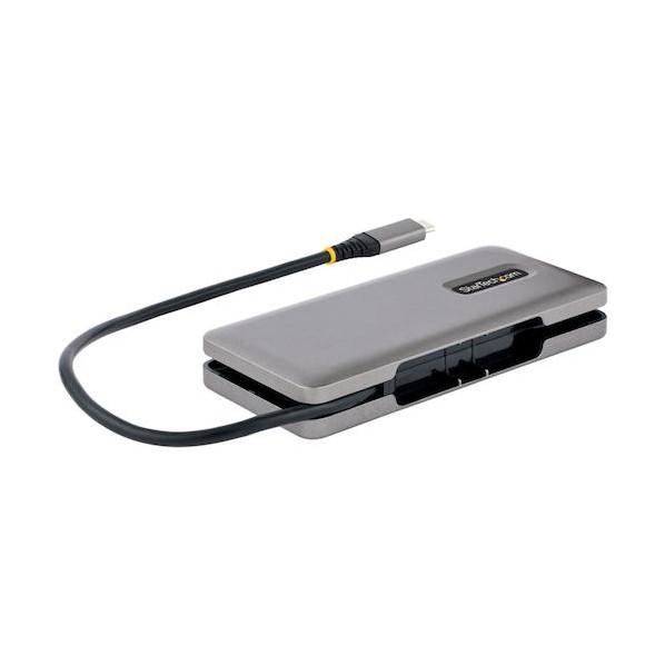 STARTEC.COM社 USBハブ/Type-C/4ポート Type-C/100W USB PD/バスパワー/25cm 巻き取り式ケーブル HB31_5
