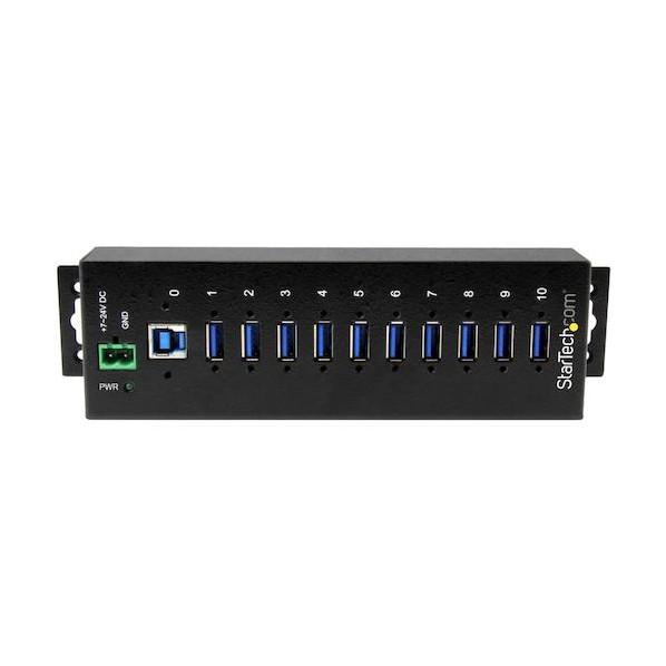 STARTEC.COM社 USBハブ/USB 3.0/USB-A - 10x USB-A/産業用メタル筐体/DIN・壁面 ST1030USBM_2