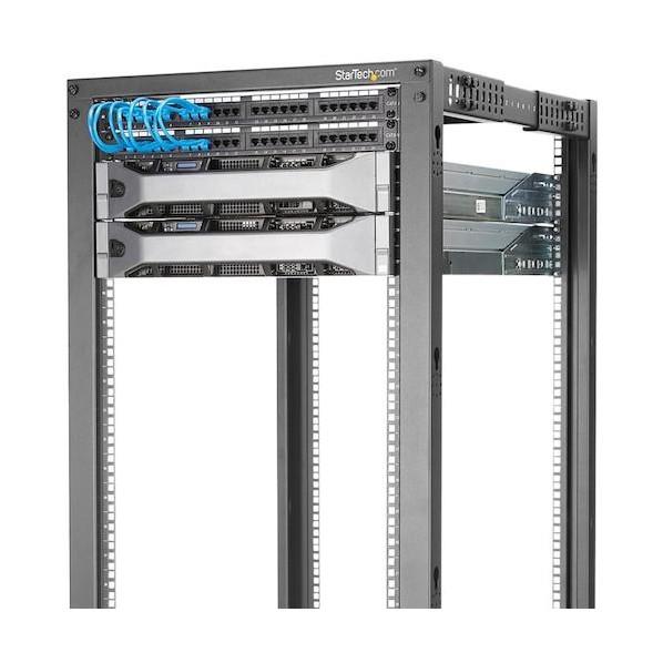 STARTEC.COM社 19インチ オープンフレーム型サーバーラック/18U/奥行調整幅:56.6〜102.4cm 4POSTRACK18Uの画像