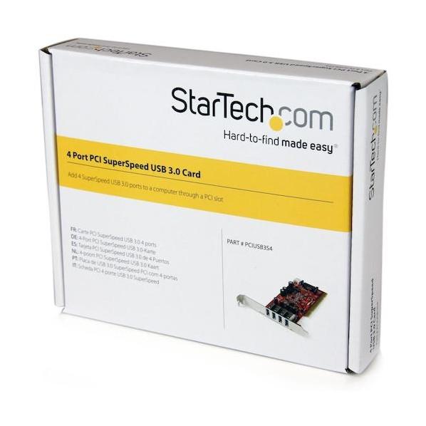 STARTEC.COM社 USB増設 PCIカード/ 4x USB-A/5Gbps/SATA電源コネクター/インターフェースボード PCIUSB3S4｜diy-tool｜06