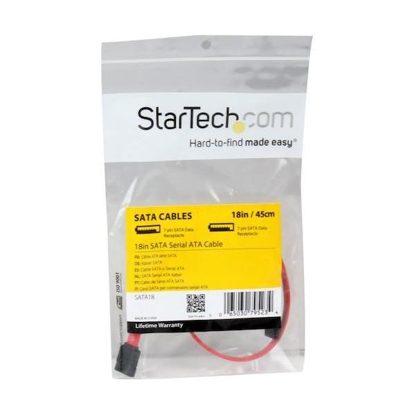 STARTEC.COM社 SATAケーブル/45cm/ラッチなしコネクタ/レッド/シリアルATA HDD ハードディスクドライブ用 SATA18｜diy-tool｜02