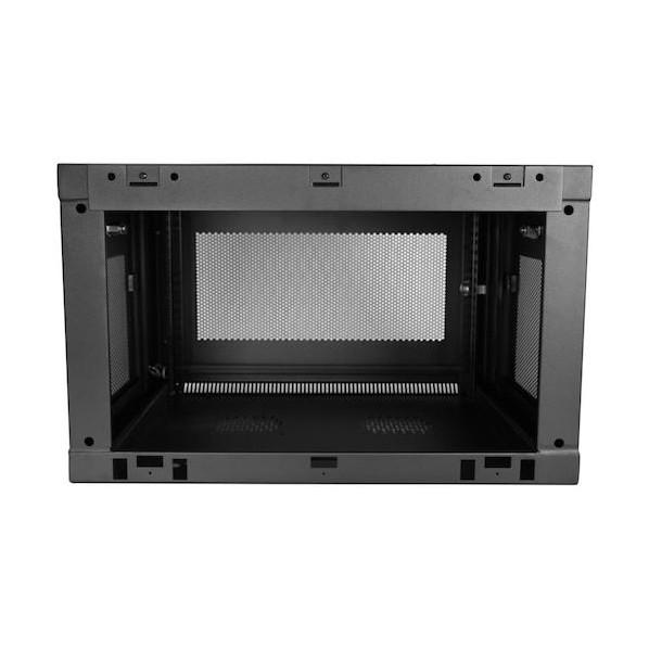 STARTECH.COM サーバーラック/6U/19インチ/壁掛けタイプ/取付奥行き38cm/ロック付きキャビネット/通気スリット・メッシュ RK616WALM 1個の画像