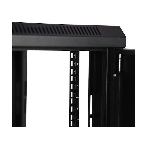 STARTECH.COM サーバーラック/6U/19インチ/壁掛けタイプ/取付奥行き38cm/ロック付きキャビネット/通気スリット・メッシュ RK616WALM 1個の画像