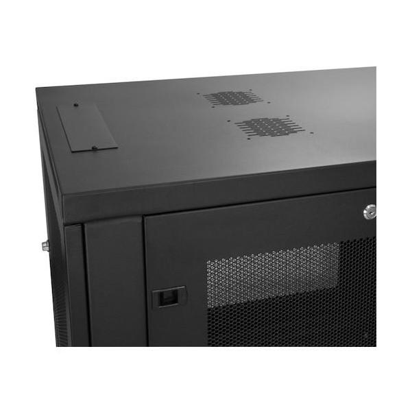 STARTECH.COM サーバーラック/6U/19インチ/壁掛けタイプ/取付奥行き38cm/ロック付きキャビネット/通気スリット・メッシュ RK616WALM 1個の画像