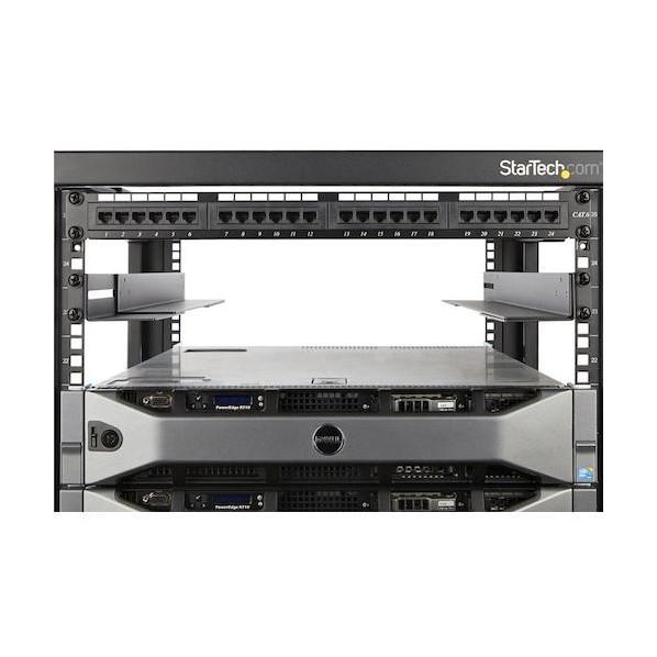 STARTECH.COM サーバーラック金具/19インチラックレール/1U/奥行き調整可能/耐荷重90kg/4ポスト汎用ラックマウントレール UNIRAILS1UB 1個の画像