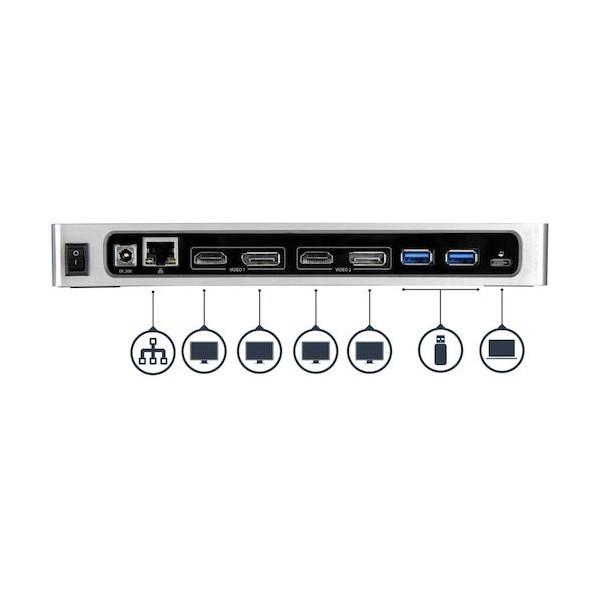 STARTECH.COM ドッキングステーション/USB-A & USB-C接続/2画面/4K60Hz/HDMI DP/多機能マルチハブ DK30A2DH 1個_4